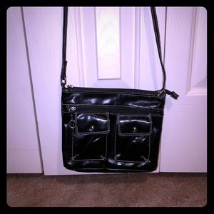 Small black over the shoulder bag. Very light!